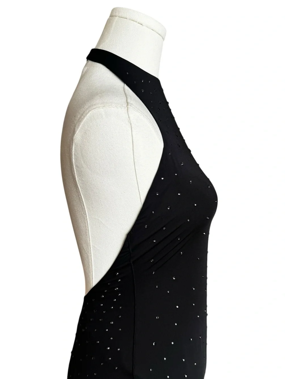 Swarovski x Skims Halter Catsuit in Onyx Black Small